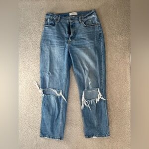 Abercrombie curve love ankle straight ultra high rise jeans